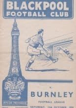 Blackpool v Burnley  11-Oct-1958