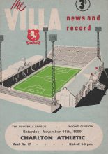 Aston Villa v Charlton Athletic  14-Nov-1959