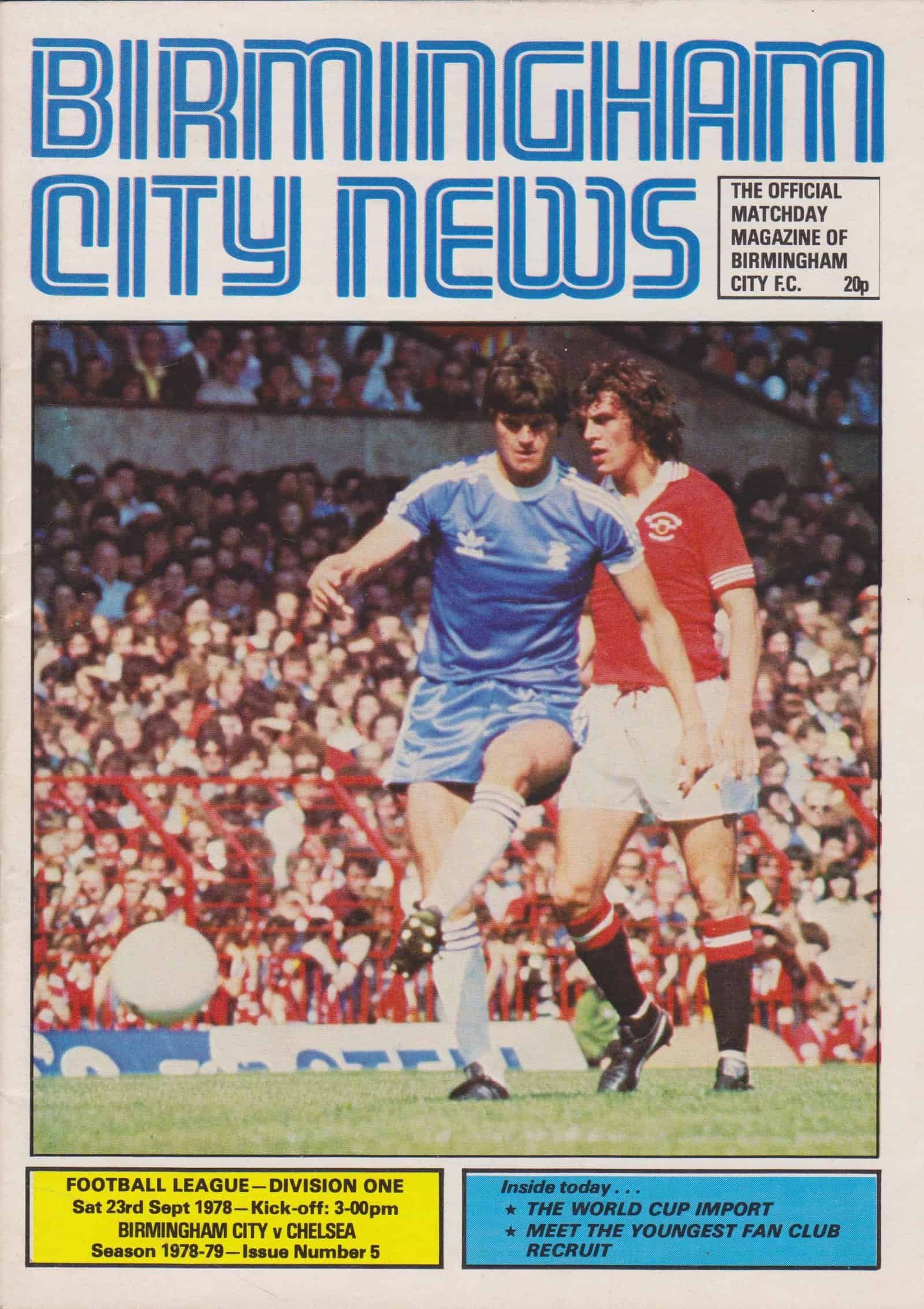 Birmingham City v Chelsea 23-Sep-1978
