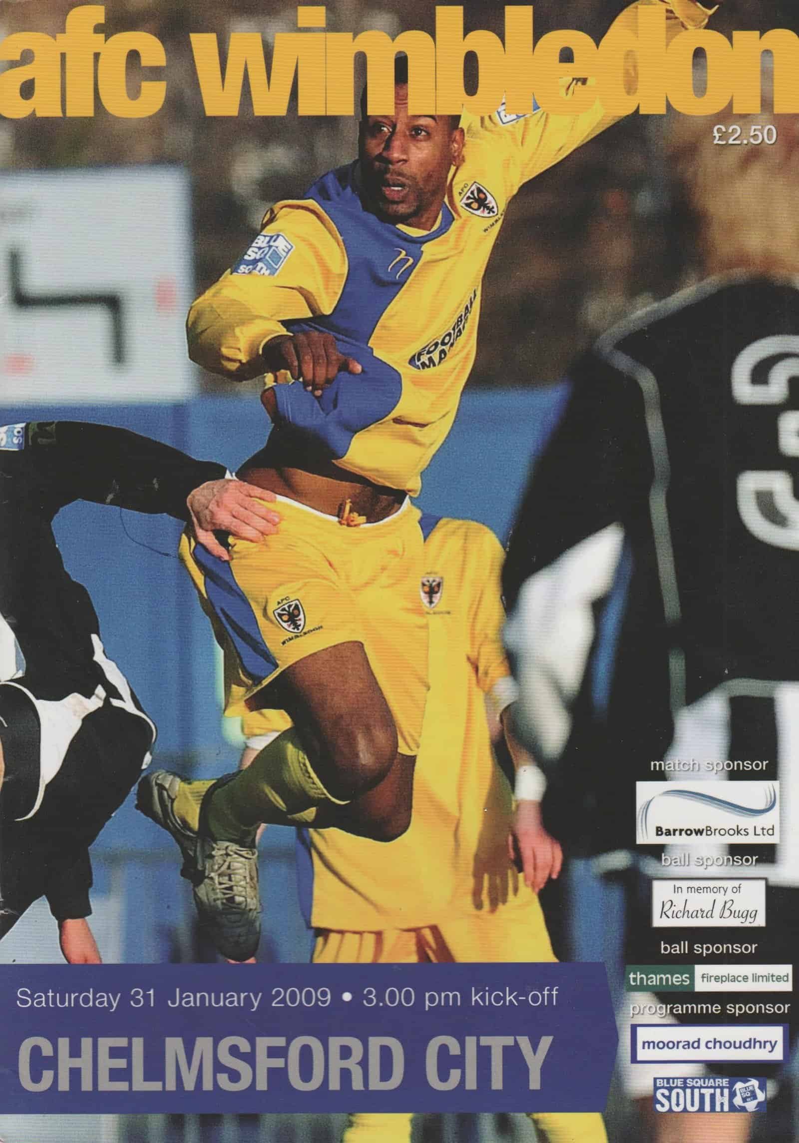 AFC Wimbledon v Chelmsford City  31-Jan-2009