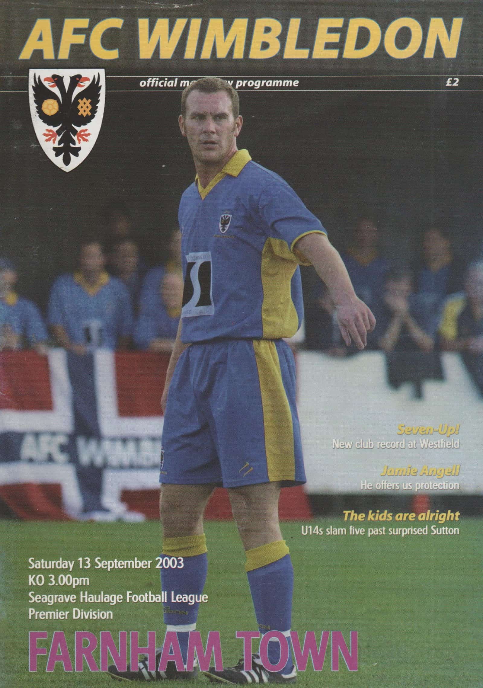AFC Wimbledon v Farnham Town 13-Sep-2003