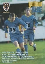 AFC Wimbledon v Godalming & Guildford  18-Jan-2003