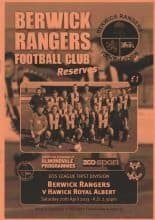 Berwick Rangers Reserves v Hawick Royal Albert   20-Apr-2013