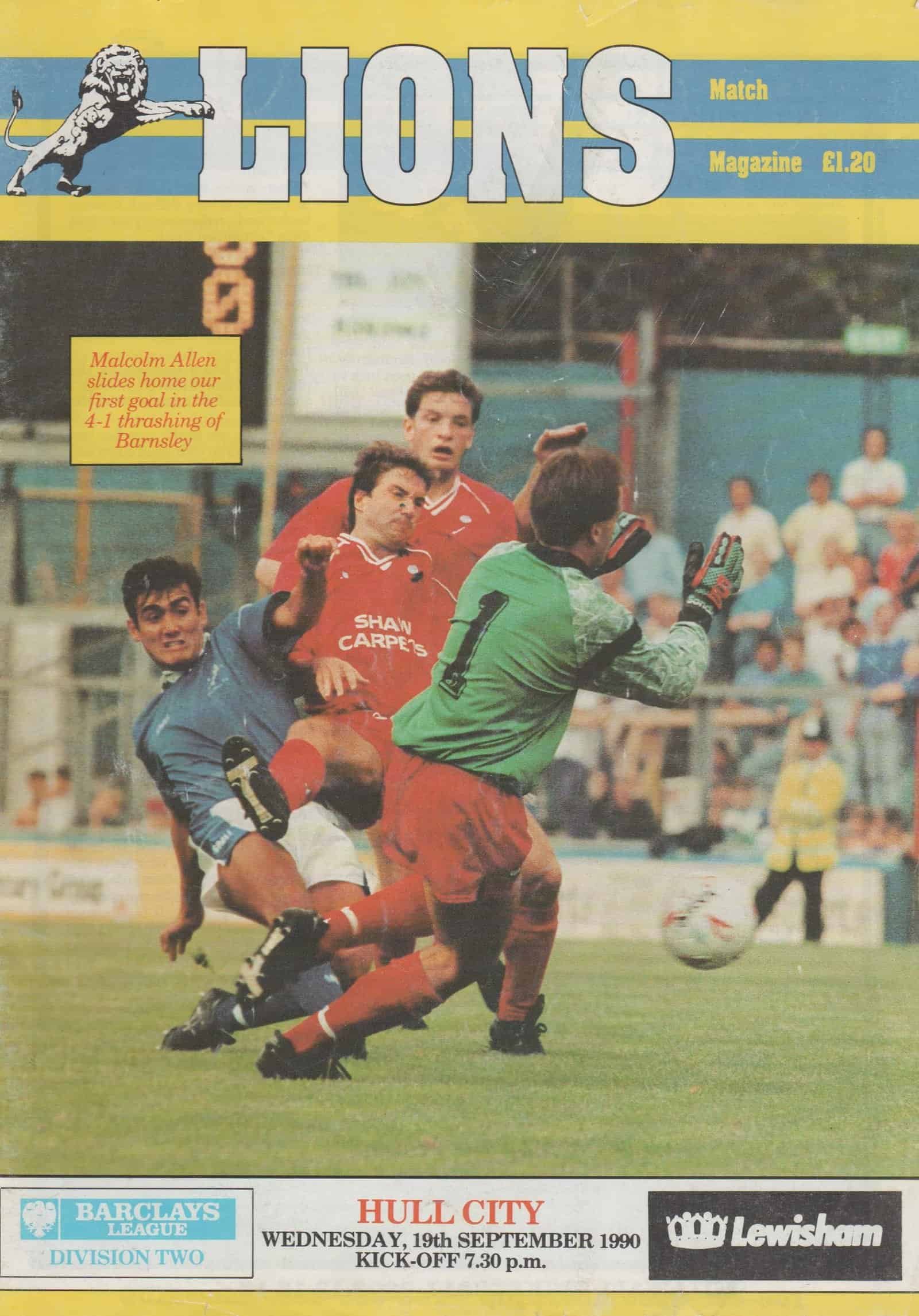 Millwall v Hull City  19-Sep-1990