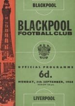 Blackpool v Liverpool  04-Sep-1965