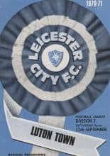 Leicester City v Luton Town  12-Sep-1970