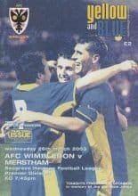 AFC Wimbledon v Merstham  26-Mar-2003