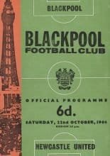 Blackpool v Newcastle United  22-Oct-1964