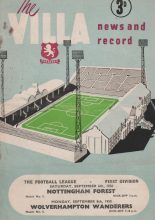 Aston Villa v Wolverhampton Wanderers  08-Sep-1958