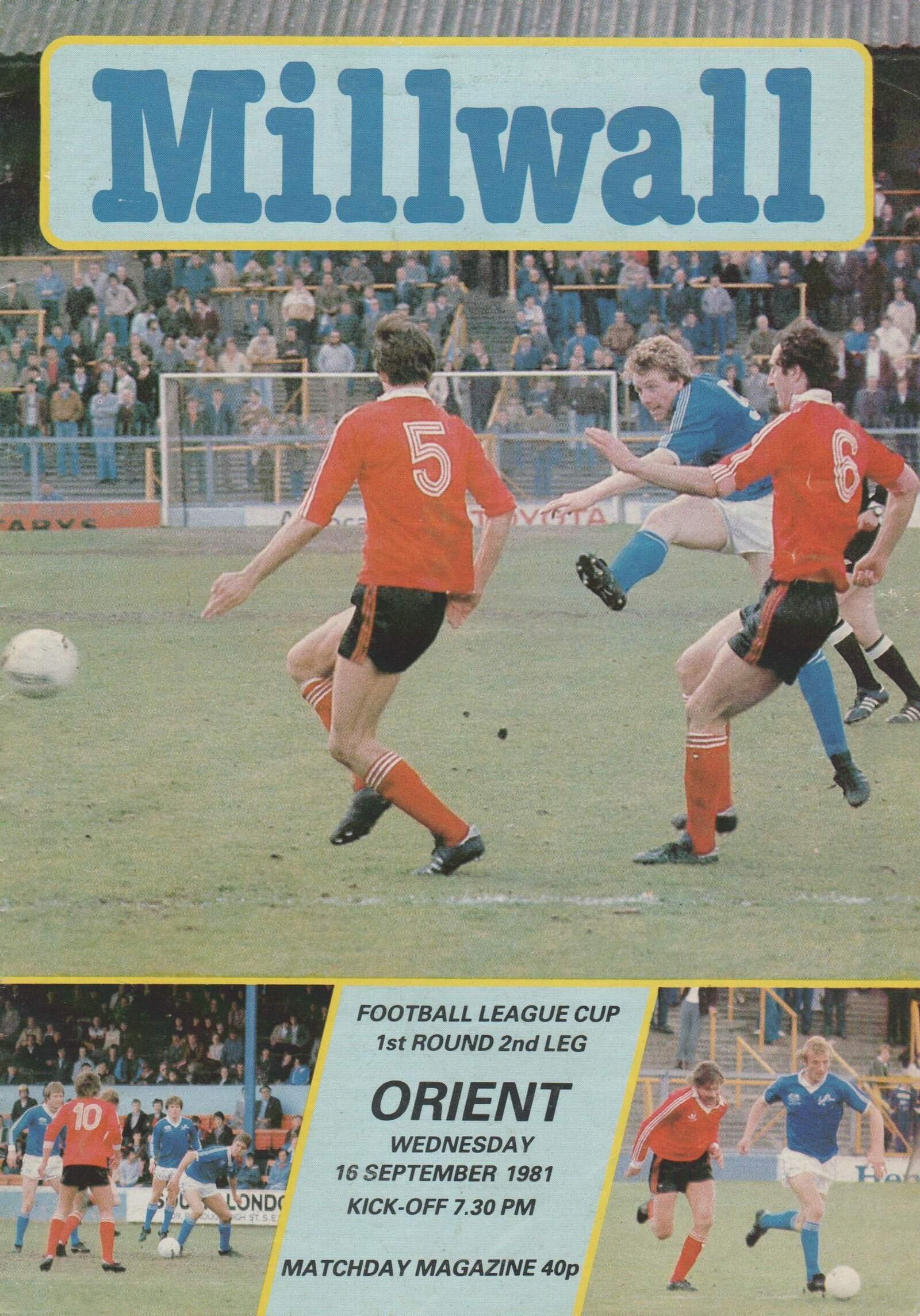 Millwall v Leyton Orient  16-Sep-1981