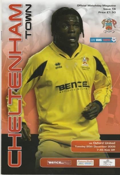 Cheltenham Town v Oxford United 20-Dec-2005