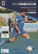 AFC Wimbledon v Peterborough United  17-Apr-2017