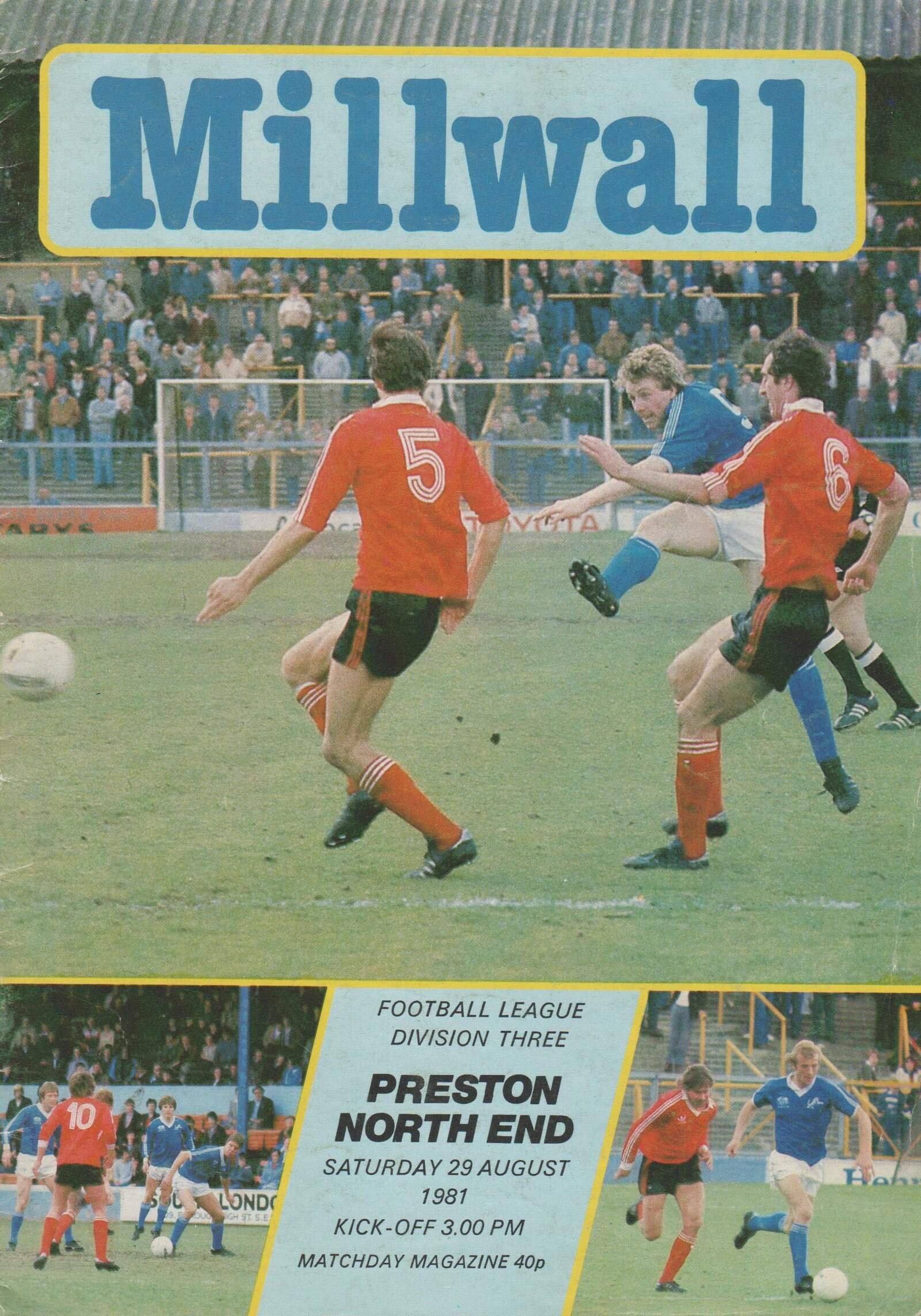 Millwall v Preston North End 29-Aug-1981