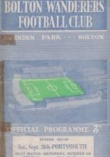 Bolton Wanderers v Portsmouth  28-Sep-1957
