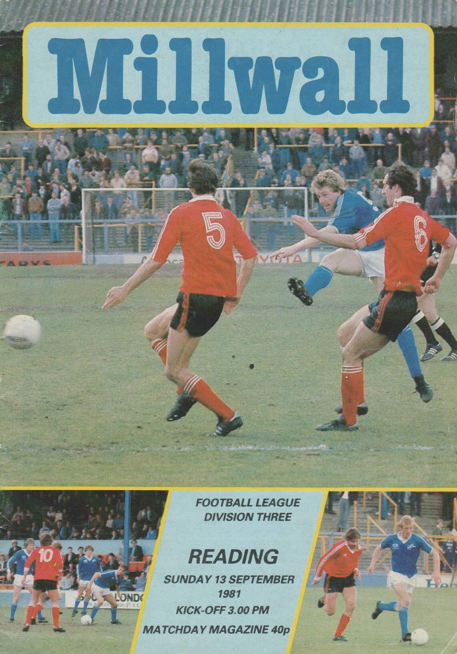 Millwall v Reading   13-Sep-1981