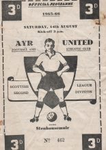 Ayr United v Stenhousemuir  14-Aug-1965