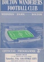 Bolton Wanderers v Stoke City  15-Feb-1958
