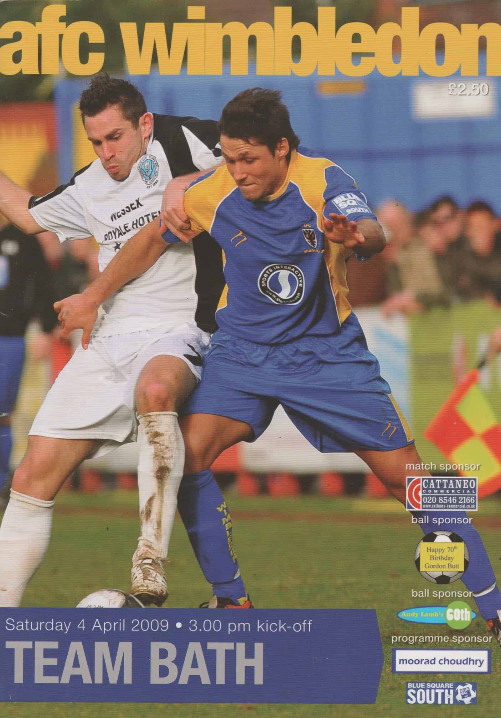 AFC Wimbledon v Team Bath  16-Aug-2008