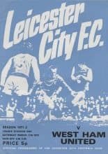 Leicester City v West Ham United  11-Mar-1972