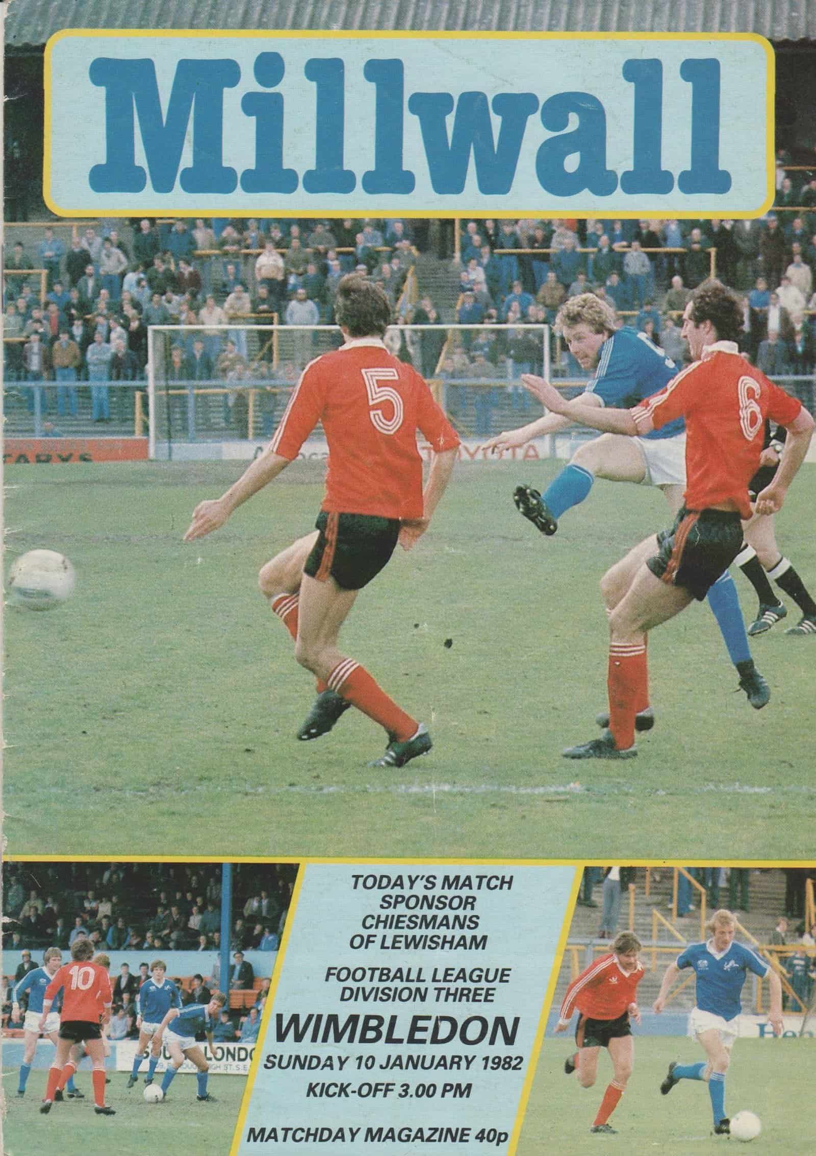 Millwall v Wimbledon 10-Jan-1982