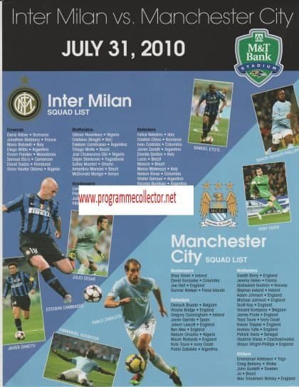 Inter Milan v Manchester City 31-Jul-2010