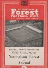 Nottingham Forest v Arsenal 09-Nov-1957
