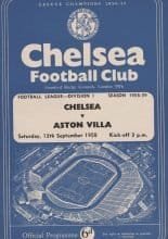 Chelsea v Aston Villa 13-Sep-1958