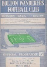 Bolton Wanderers v Aston Villa  18-Nov-1961