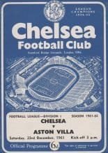 Chelsea v Aston Villa 23-Dec-1961
