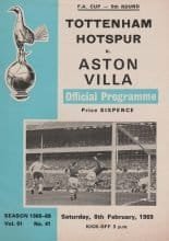 Tottenham Hotspur v Aston Villa 08-Feb-1969