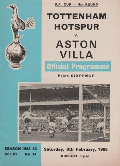 Tottenham Hotspur v Aston Villa 08-Feb-1969