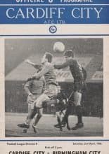 Cardiff City v Birmingham City  02-Apr-1966