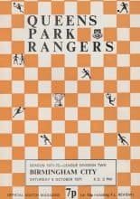 Queens Park Rangers v Birmingham City 09-Oct-1971