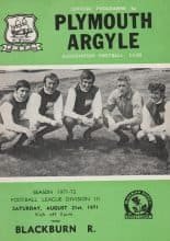 Plymouth Argyle v Blackburn Rovers   21-Aug-1971