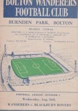Bolton Wanderers v Blackburn Rovers  26-Aug-1959