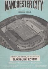 Manchester City v Blackburn Rovers 29-Oct-1960
