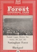 Nottingham Forest v Blackpool 10-Apr-1965