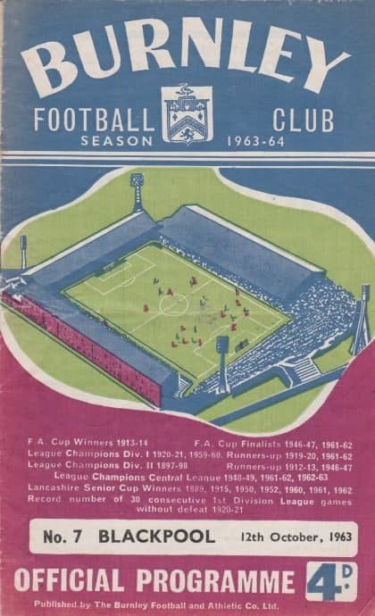Burnley v Blackpool 12-Oct-1963