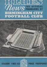Birmingham City v Burnley  08-Sep-1962