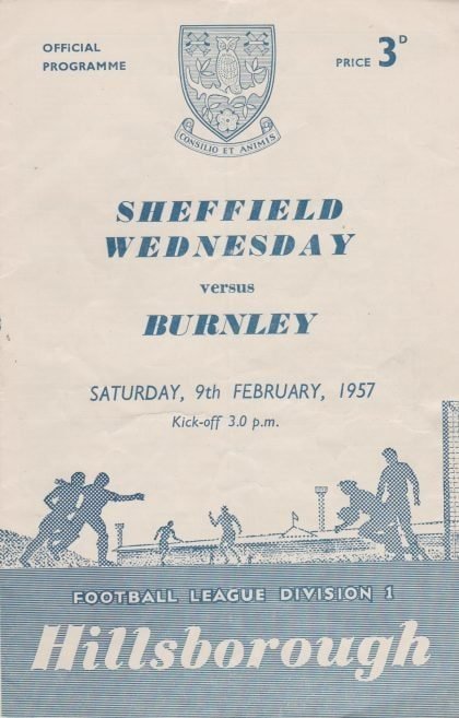 Sheffield Wednesday v Burnley 09-Feb-1957