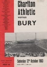 Charlton Athletic v Bury 12-Oct-1963