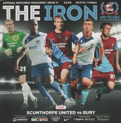 Scunthorpe United v Bury 20-Nov-2012