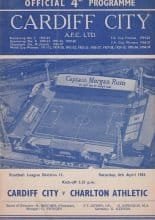 Cardiff City v Charlton Athletic  06-Apr-1963