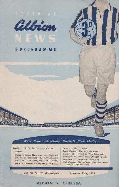 West Bromwich Albion v Chelsea 13-Dec-1958