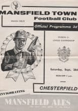 Mansfield Town v Chesterfield   20-Sep-1958