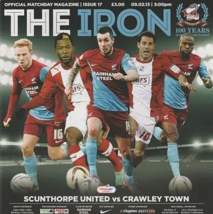 Scunthorpe United v Crawley Town 09 -Feb-2013