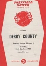 Sheffield United v Derby County  25-Oct-1958