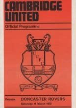 Cambridge United v Doncaster Rovers  11-Mar-1972