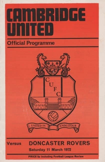 Cambridge United v Doncaster Rovers  11-Mar-1972