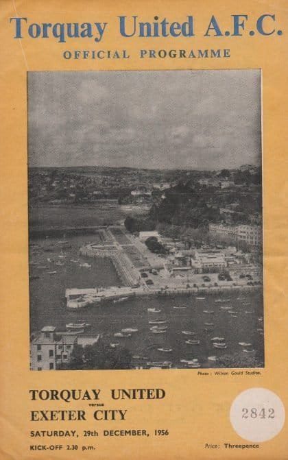 Torquay United v Exeter City 29-Dec-1956